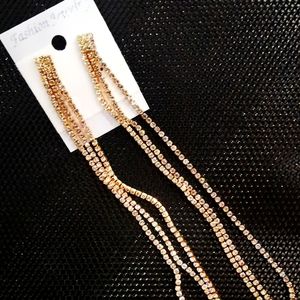 Cubic Zirconia Ribbon Earrings